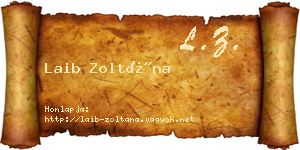 Laib Zoltána névjegykártya
